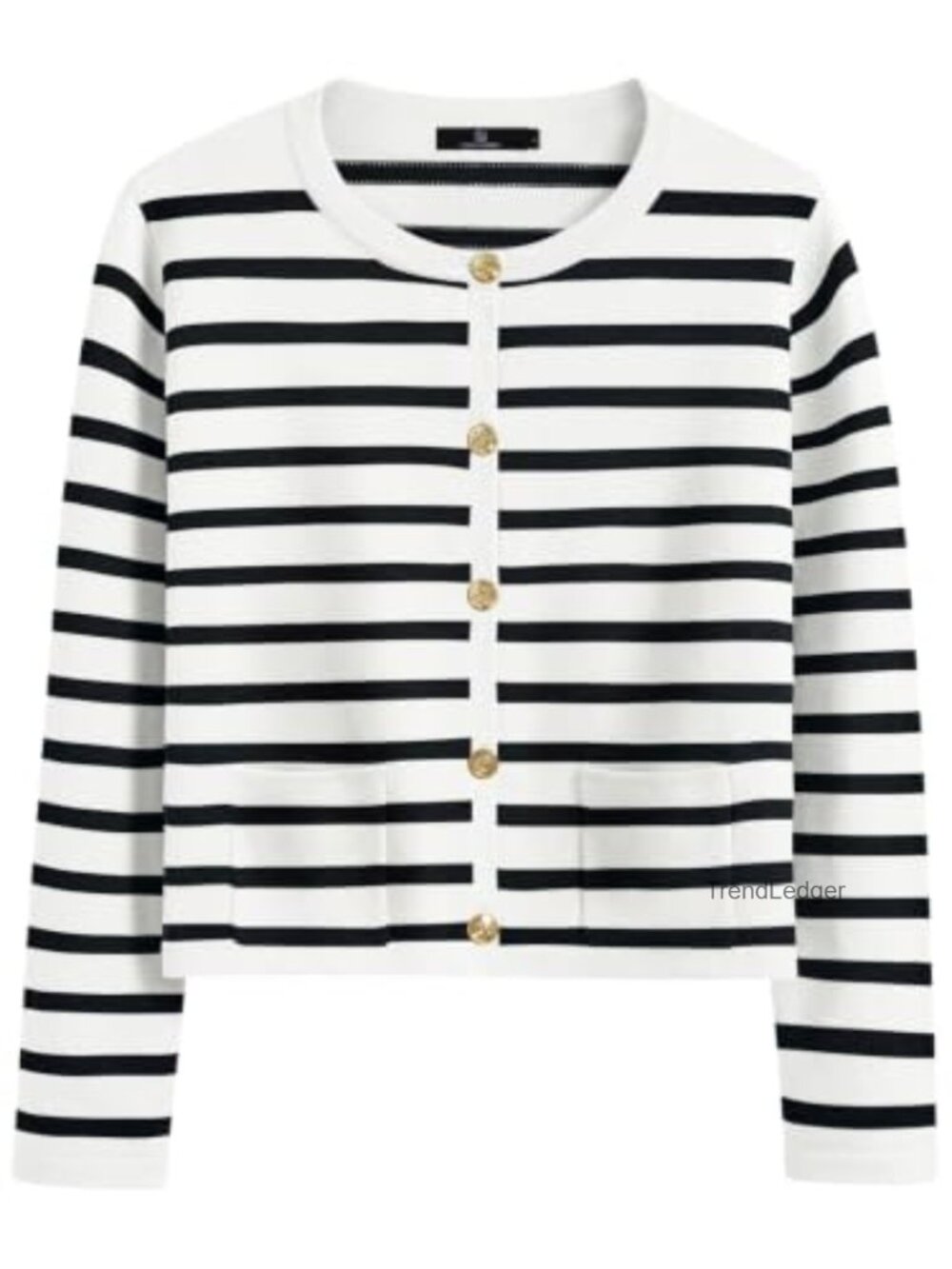 LILLUSORY Womens Lightweight Button Front Cardigan Crewneck Knit Sweater